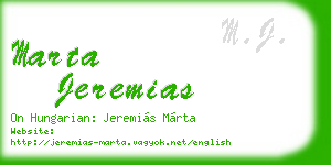 marta jeremias business card